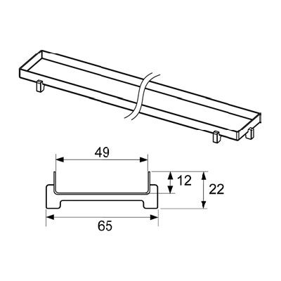 Купить Решетка-основа для плитки 70 см Plate Tecedrainline (600770) 